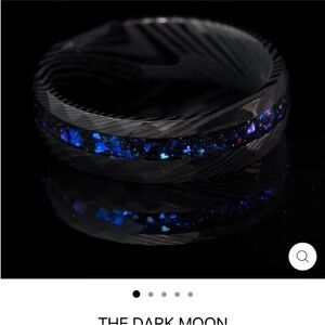 Black and Blue Men's wedding band